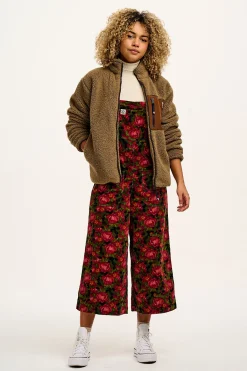 Hot Jenny - Wide Leg Corduroy Dungarees in Rosetta Print All Dungarees|Jenny - Wide Leg
