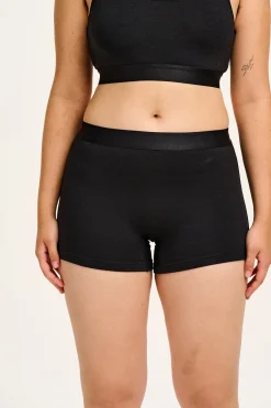Outlet Joey - Cotton & Bamboo Boxer Shorts in Black All Bottoms|All Underwear