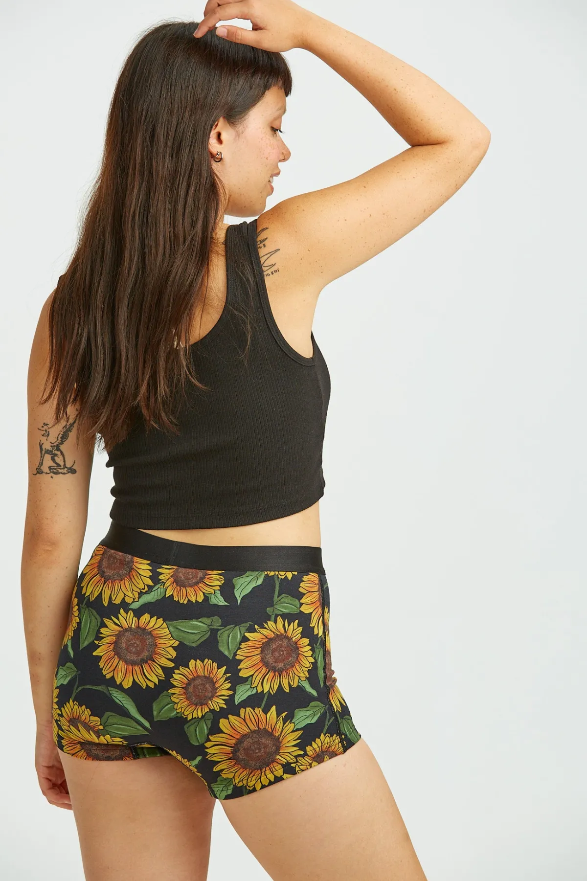 Online Joey - Cotton & Bamboo Boxer Shorts in Sunflower Print All Bottoms|All Underwear