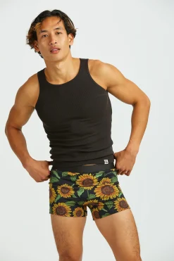 Online Joey - Cotton & Bamboo Boxer Shorts in Sunflower Print All Bottoms|All Underwear