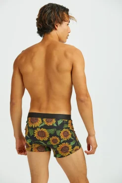 Online Joey - Cotton & Bamboo Boxer Shorts in Sunflower Print All Bottoms|All Underwear