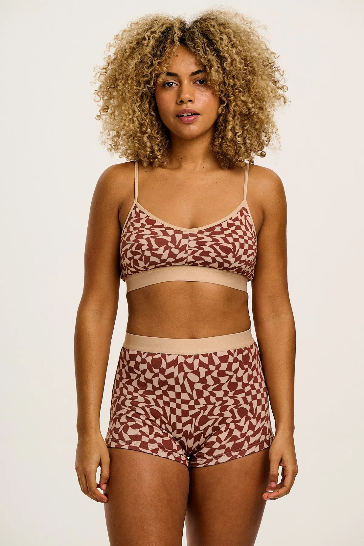 Fashion Joey - Cotton & Bamboo Boxer Shorts in Amara Grid Print All Bottoms|All Underwear