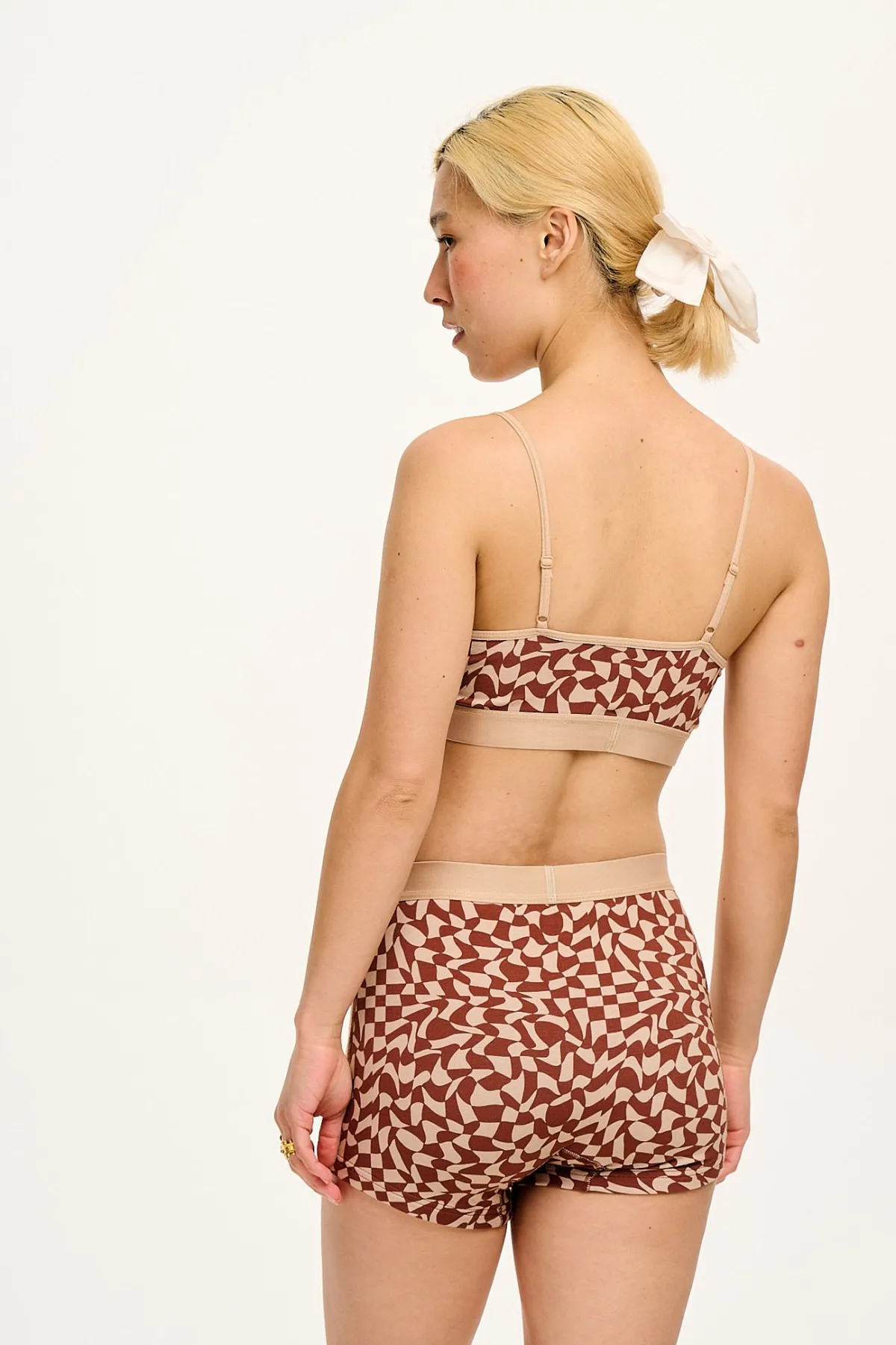 Fashion Joey - Cotton & Bamboo Boxer Shorts in Amara Grid Print All Bottoms|All Underwear