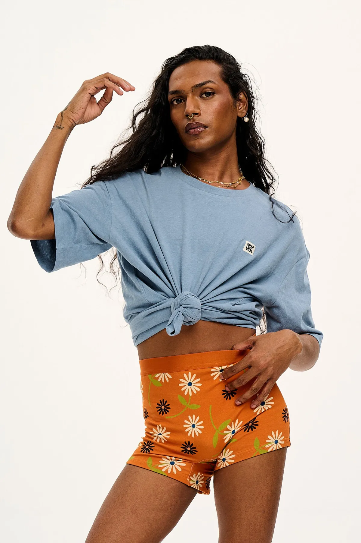 Sale Joey - Cotton & Bamboo Boxer Shorts in Veronica Print All Bottoms|All Underwear