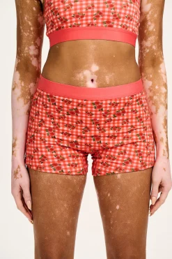 New Joey - Cotton & Bamboo Boxer Shorts in Pink Check Rosalind Print All Bottoms|All Underwear