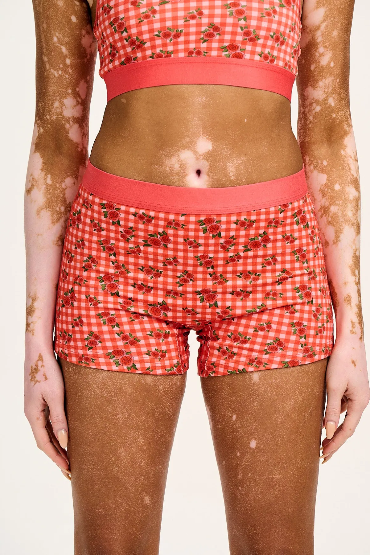 New Joey - Cotton & Bamboo Boxer Shorts in Pink Check Rosalind Print All Bottoms|All Underwear