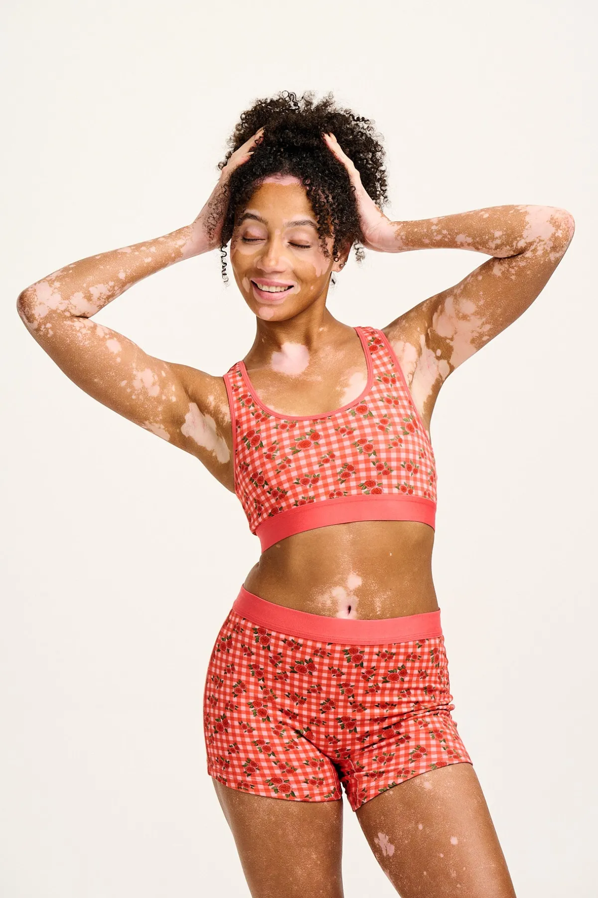 New Joey - Cotton & Bamboo Boxer Shorts in Pink Check Rosalind Print All Bottoms|All Underwear
