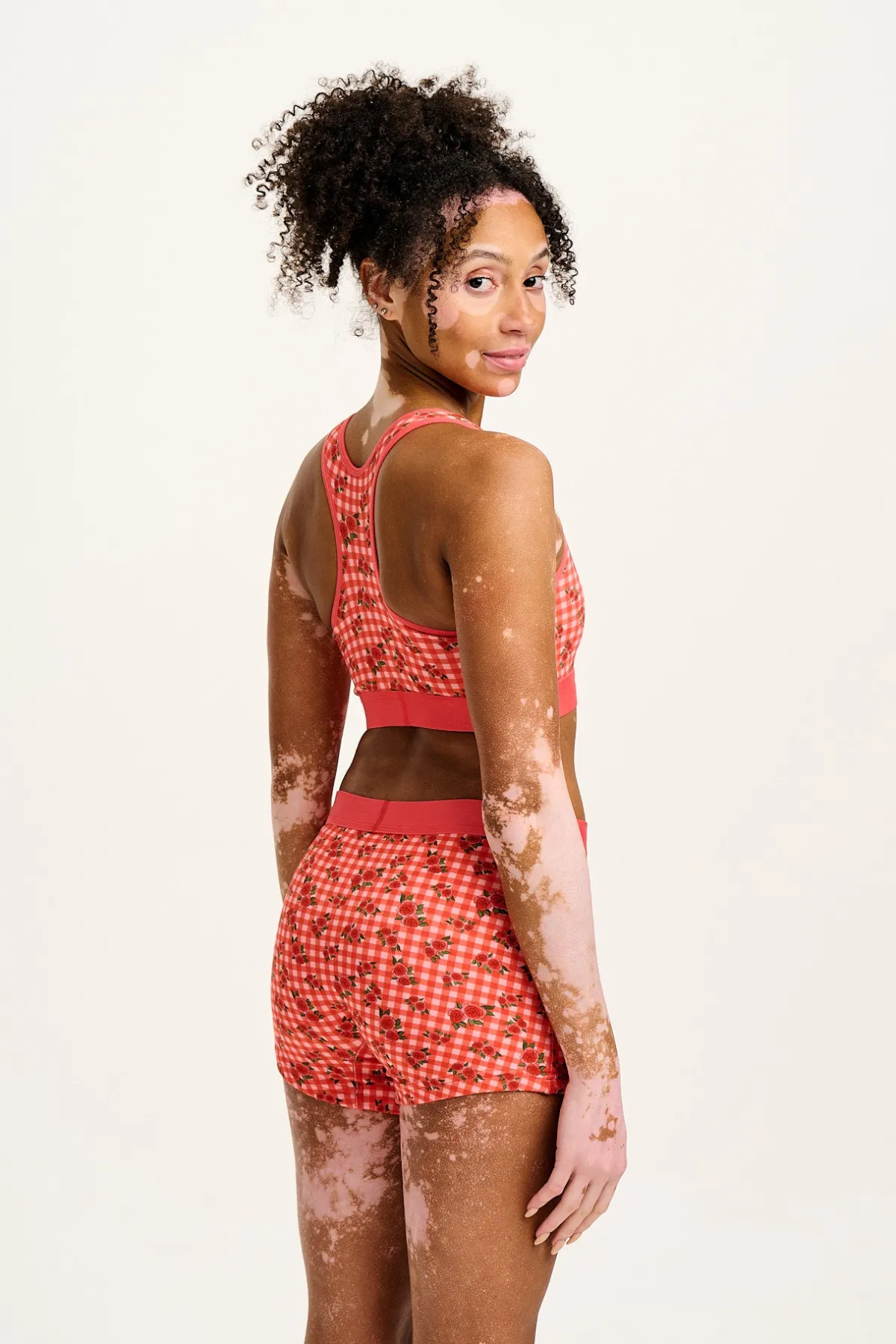 New Joey - Cotton & Bamboo Boxer Shorts in Pink Check Rosalind Print All Bottoms|All Underwear