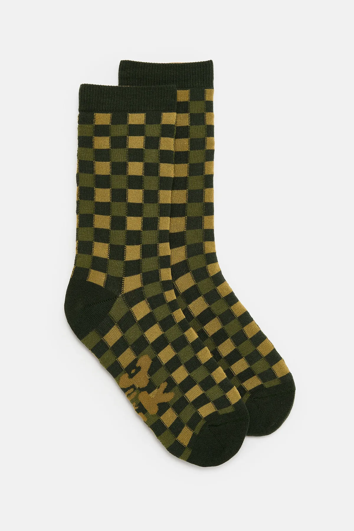 Hot JoJo - Cotton Socks in Green Gingham All Accessories|Socks