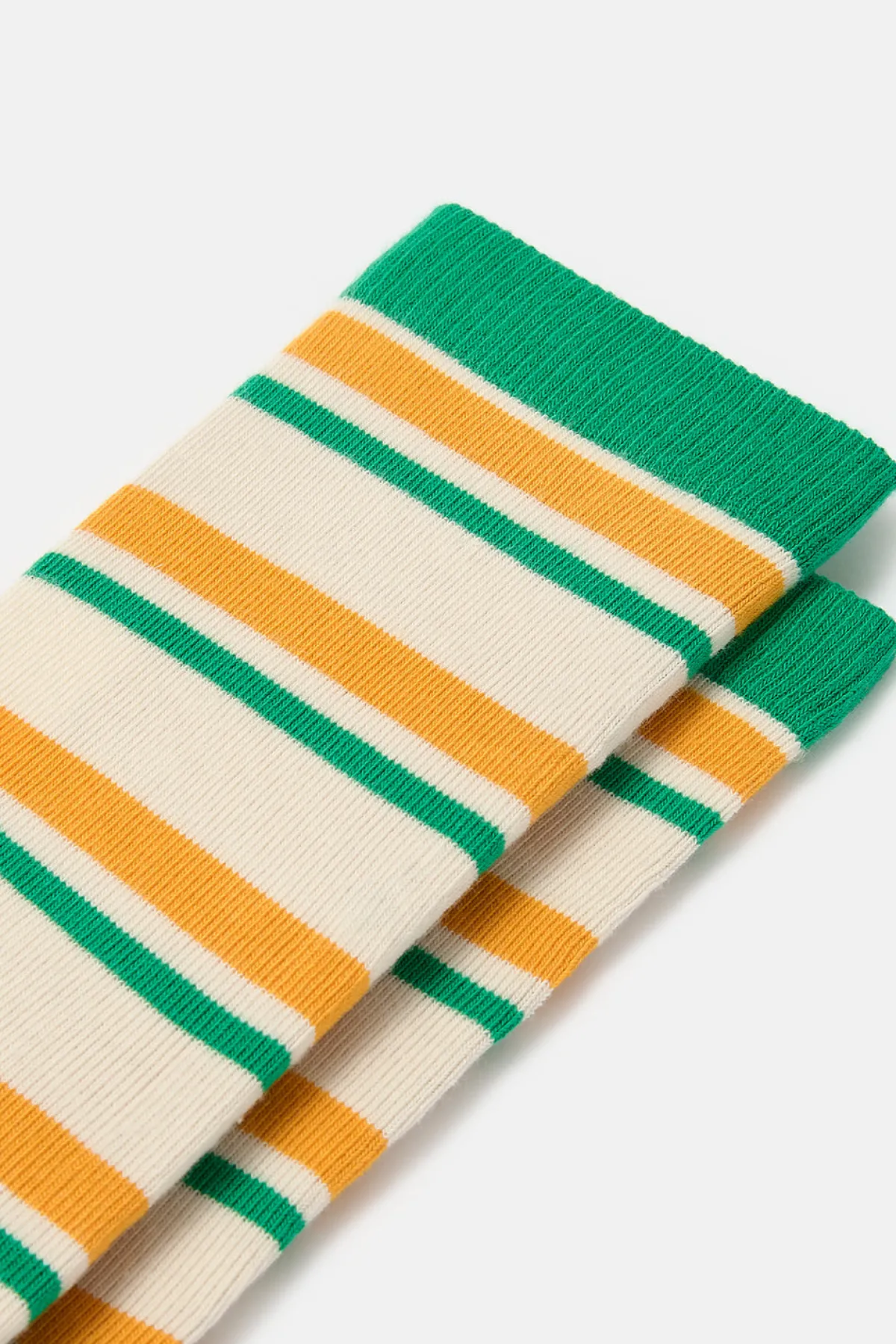 Discount JoJo - Cotton Socks in Green & Yellow Stripe All Accessories|Socks