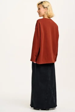 Online Kai - Midweight Cosy Loop Back Cotton Sweatshirt in Hazel All Tops & Tees|All Outerwear & Knitwear