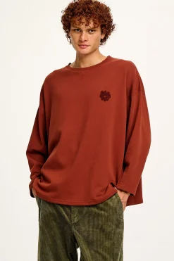 Online Kai - Midweight Cosy Loop Back Cotton Sweatshirt in Hazel All Tops & Tees|All Outerwear & Knitwear