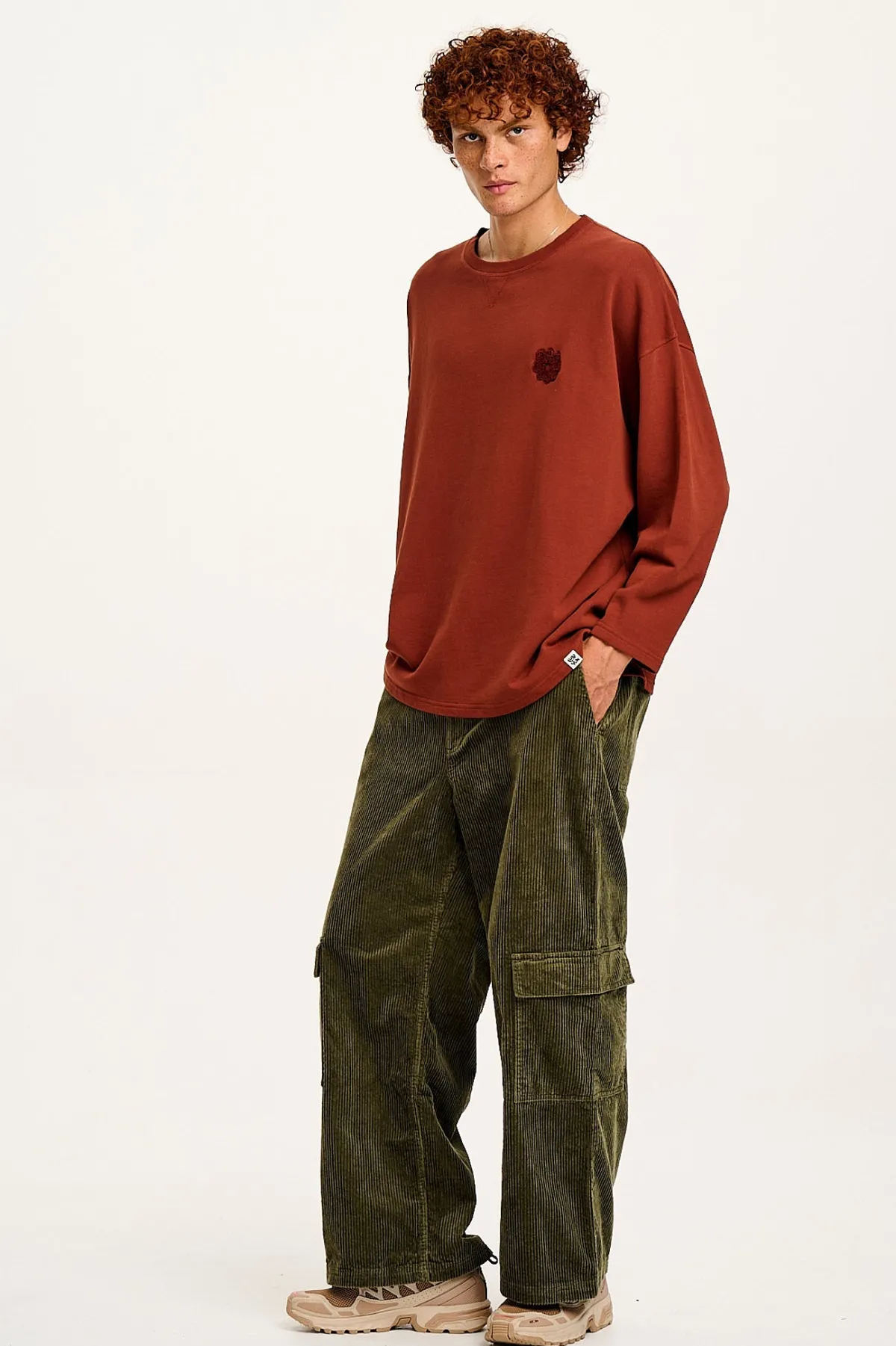 Online Kai - Midweight Cosy Loop Back Cotton Sweatshirt in Hazel All Tops & Tees|All Outerwear & Knitwear