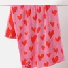 New Kasia - Hand Towel in Pink Heart Cupid Print All Accessories|Homeware