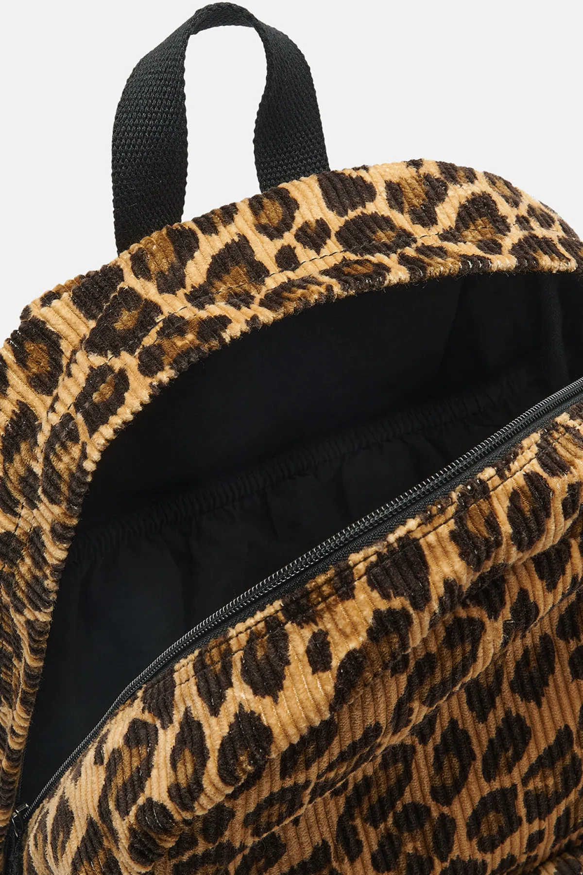 Fashion Kellie - Skater Corduroy Backpack in Leopard Print All Accessories|Bags & Purses