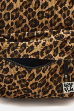 Fashion Kellie - Skater Corduroy Backpack in Leopard Print All Accessories|Bags & Purses
