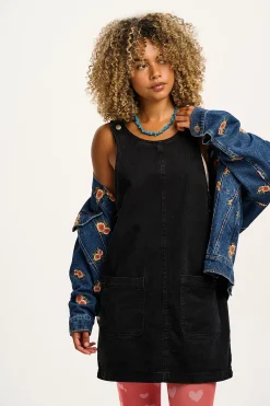 Fashion Layla - Mini Denim Dress in Washed Black All Dresses & Skirts