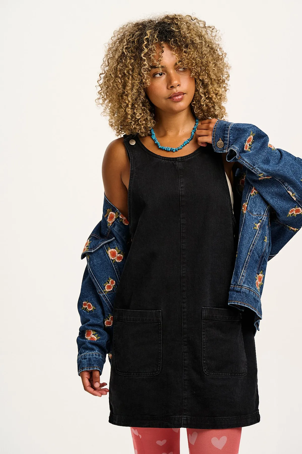 Fashion Layla - Mini Denim Dress in Washed Black All Dresses & Skirts
