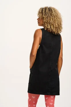 Fashion Layla - Mini Denim Dress in Washed Black All Dresses & Skirts