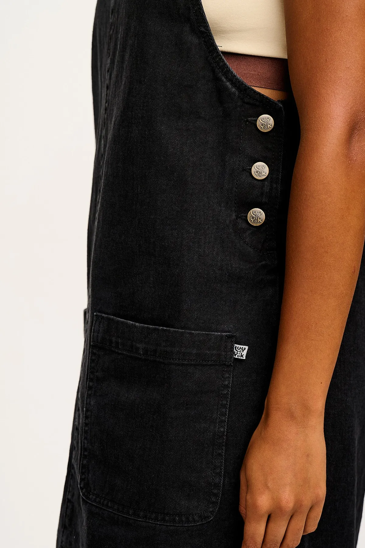 Fashion Layla - Mini Denim Dress in Washed Black All Dresses & Skirts