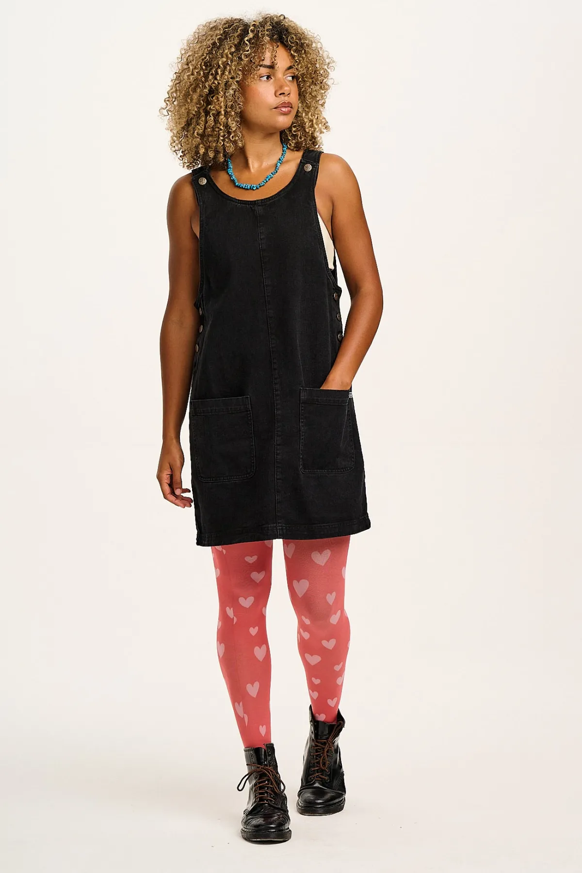 Fashion Layla - Mini Denim Dress in Washed Black All Dresses & Skirts