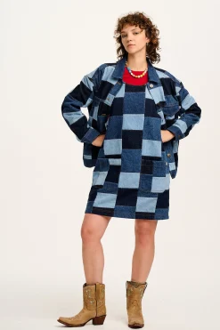 Best Layla - Mini Denim Dress in Paige Patchwork Print All Dresses & Skirts