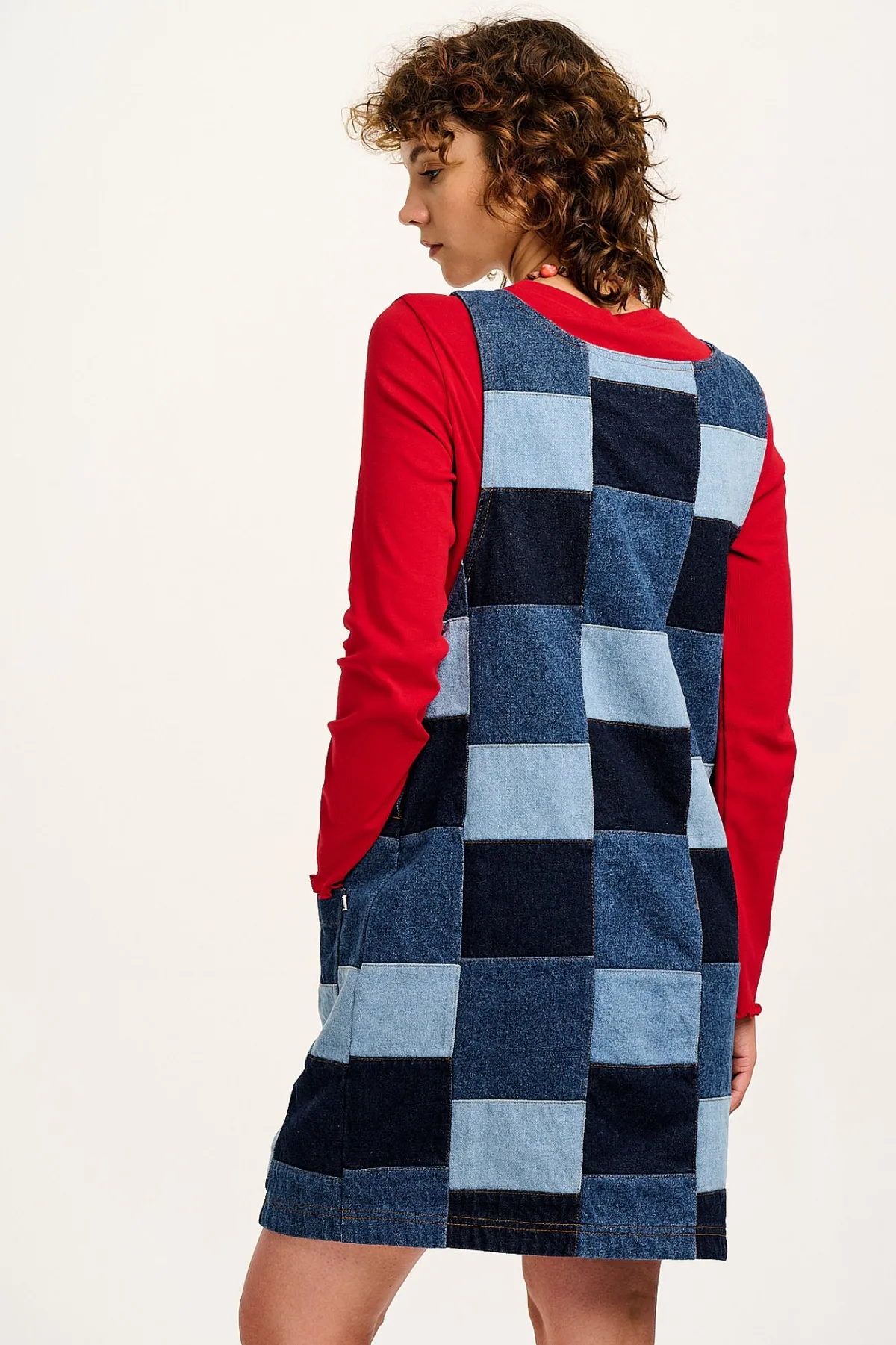 Best Layla - Mini Denim Dress in Paige Patchwork Print All Dresses & Skirts