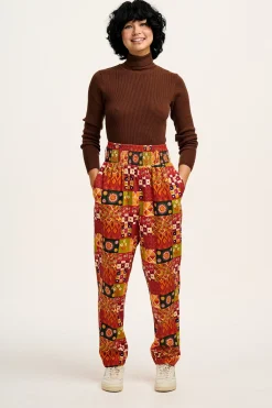 New L.E. Alexa - Cotton Trousers in Artist Print by Namrata Kumar All Bottoms|Trousers