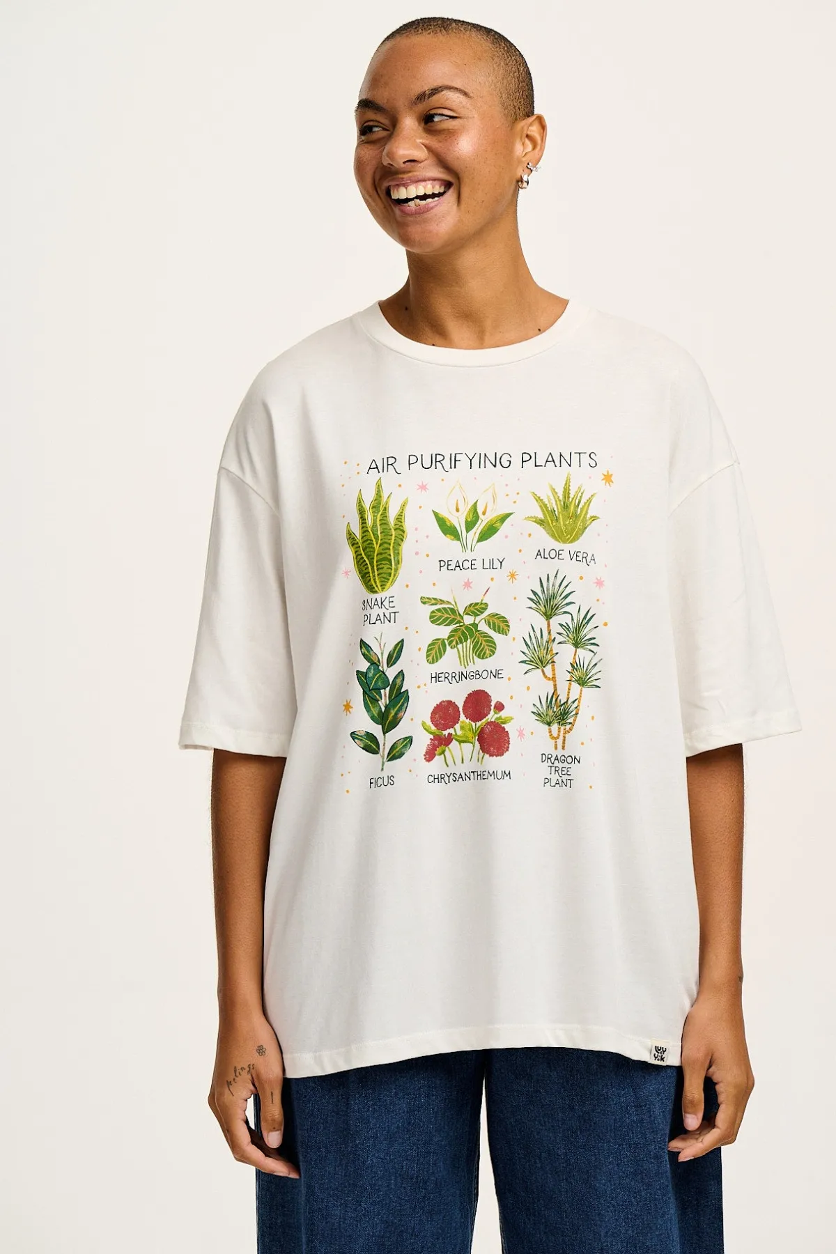 Clearance L.E. Benny - Oversized Cotton Tee in Artist Print by Bojana All Tops & Tees|Short Sleeve Tops