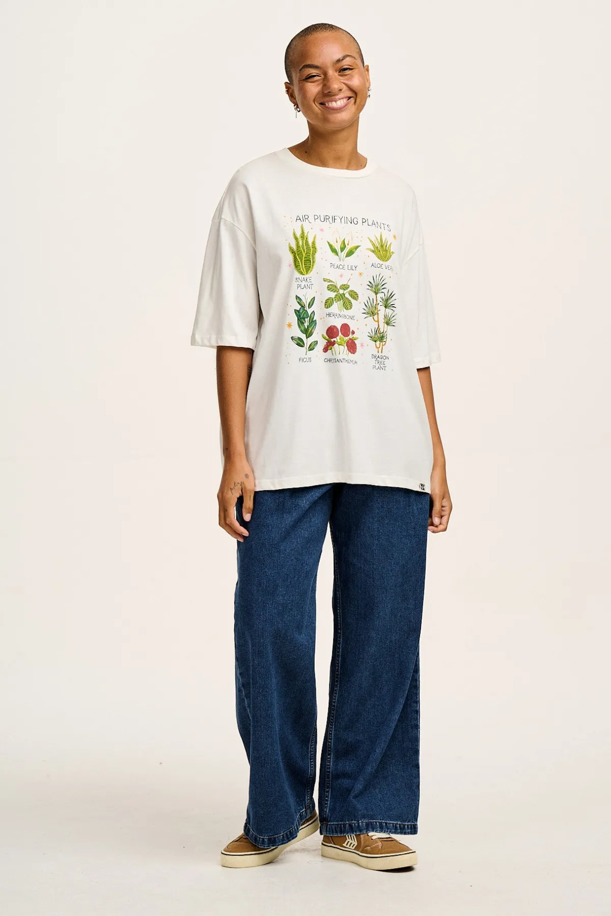 Clearance L.E. Benny - Oversized Cotton Tee in Artist Print by Bojana All Tops & Tees|Short Sleeve Tops