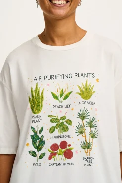 Clearance L.E. Benny - Oversized Cotton Tee in Artist Print by Bojana All Tops & Tees|Short Sleeve Tops