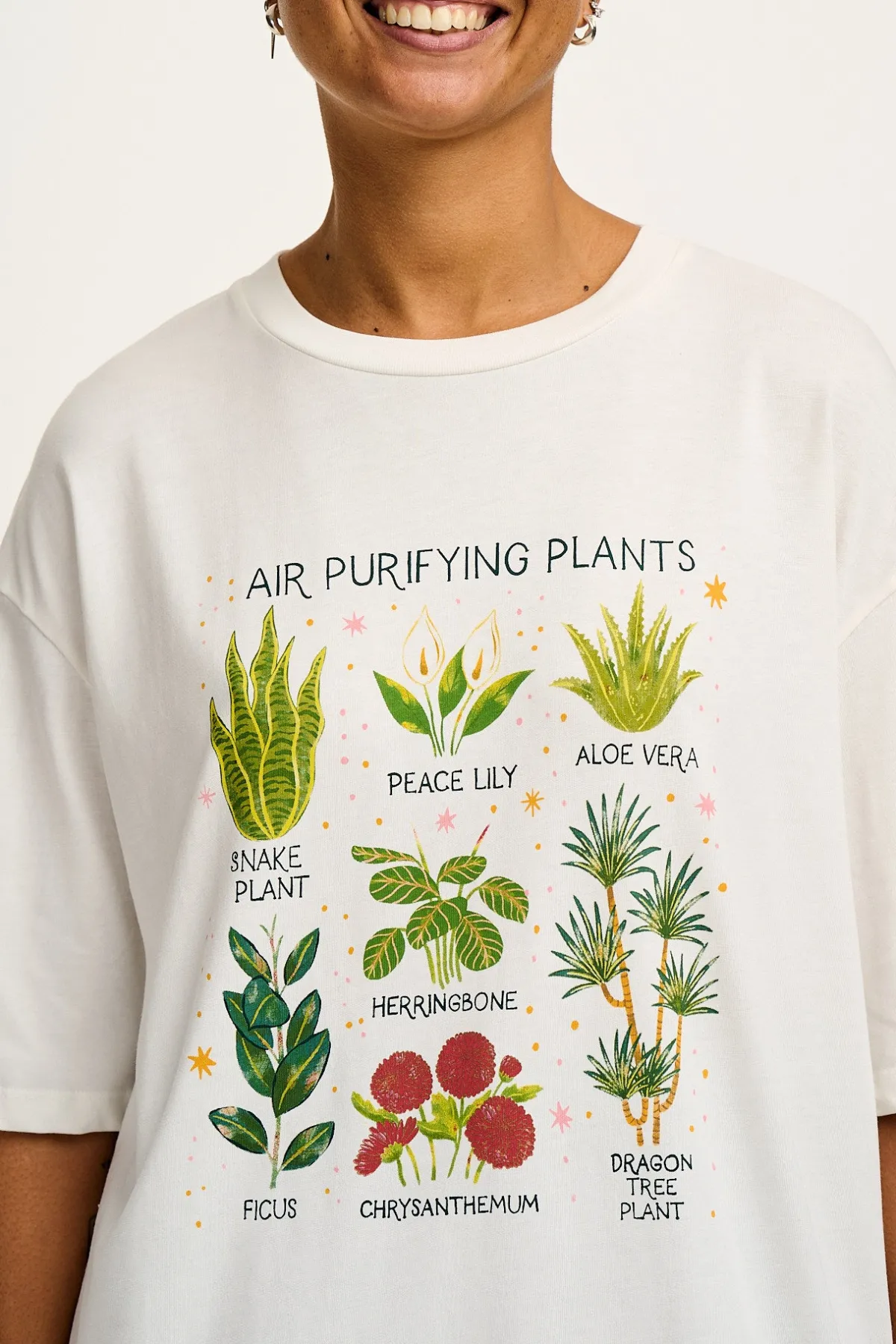 Clearance L.E. Benny - Oversized Cotton Tee in Artist Print by Bojana All Tops & Tees|Short Sleeve Tops