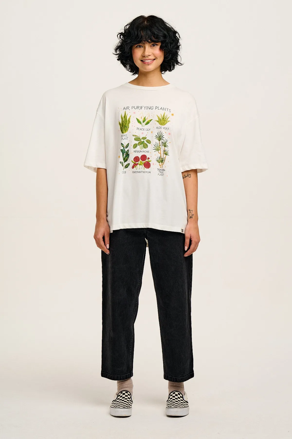 Clearance L.E. Benny - Oversized Cotton Tee in Artist Print by Bojana All Tops & Tees|Short Sleeve Tops