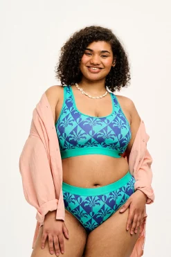 Clearance L.E. Iona - Racer Back Cotton & Bamboo Crop Top in Artist Print by Tara Khorzad All Tops & Tees|All Underwear