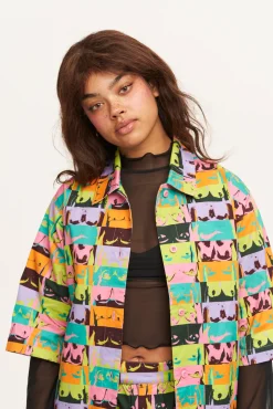 Online L.E. Murphy - Cotton Jacket in Baring All Print All Tops & Tees|All Outerwear & Knitwear