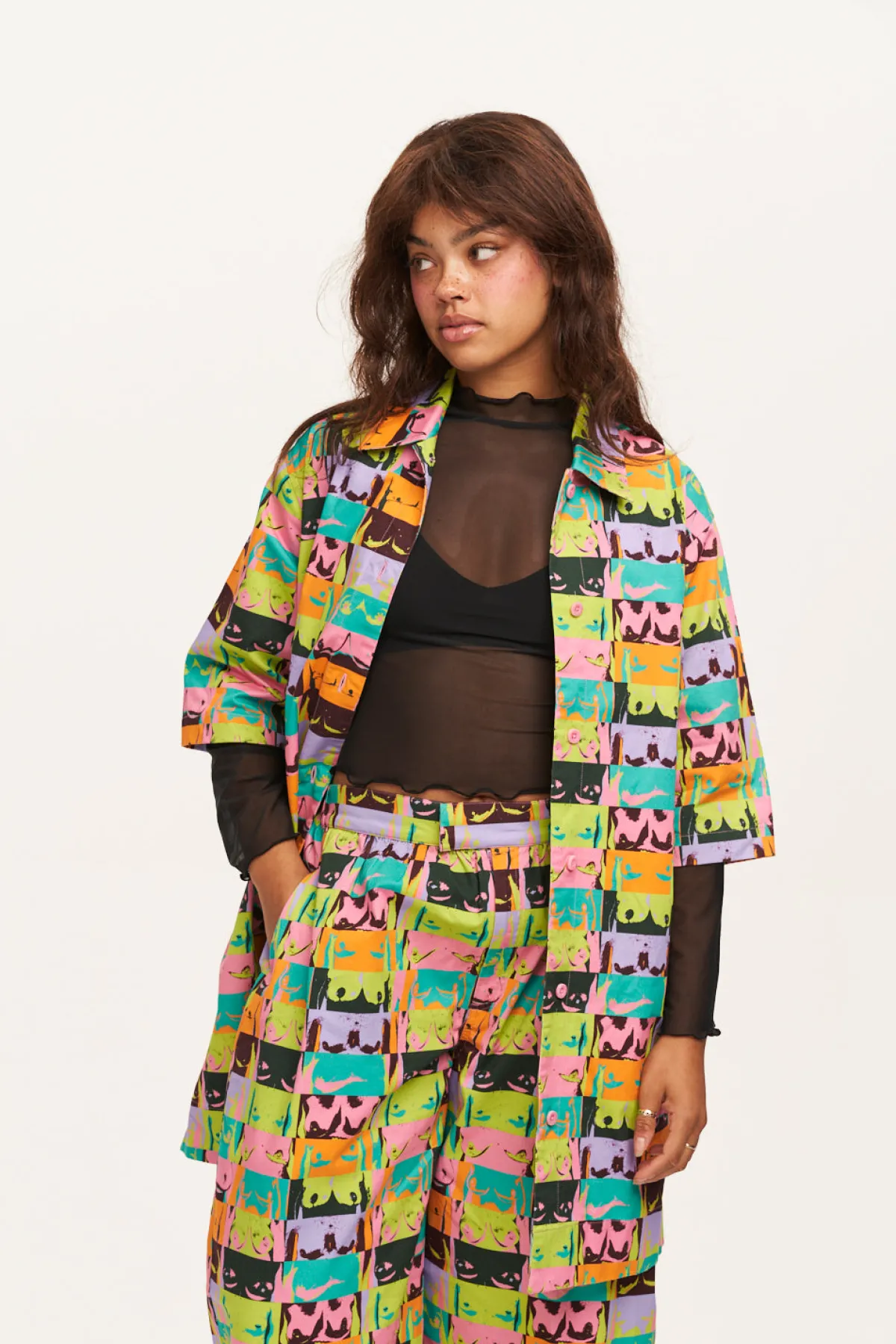 Online L.E. Murphy - Cotton Jacket in Baring All Print All Tops & Tees|All Outerwear & Knitwear
