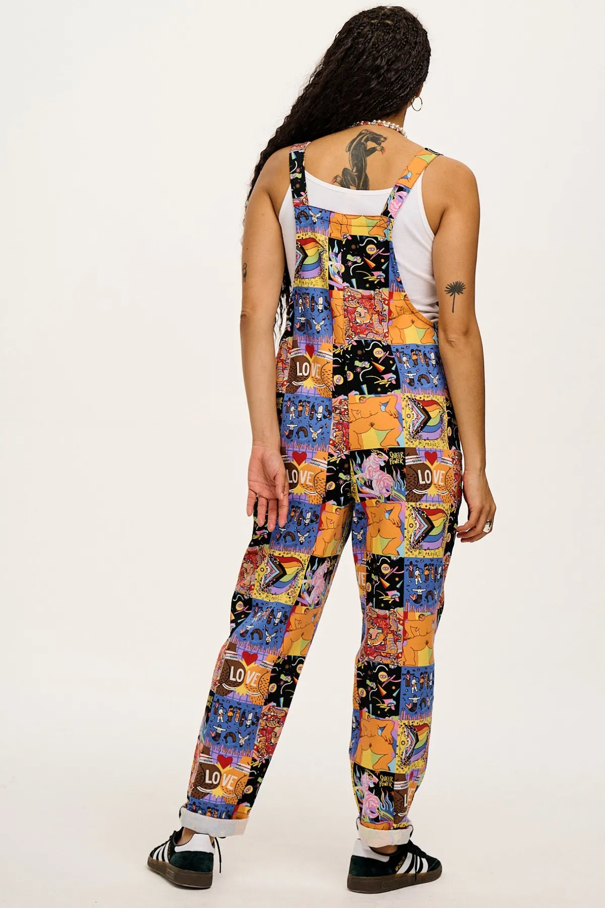 Fashion L.E. Original - Twill Dungarees in With Love Artist Print All Dungarees|The Original - Tapered
