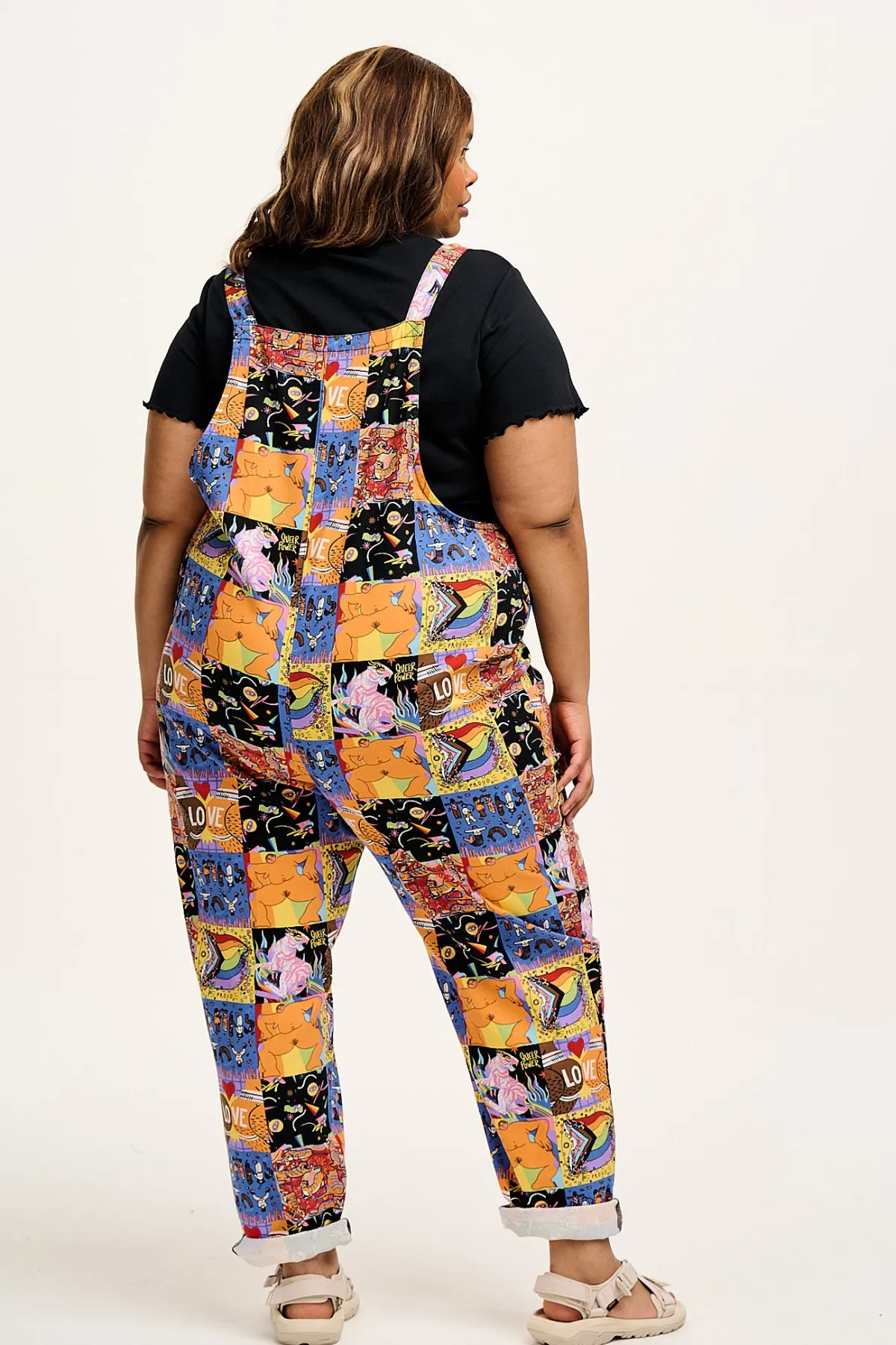 Fashion L.E. Original - Twill Dungarees in With Love Artist Print All Dungarees|The Original - Tapered