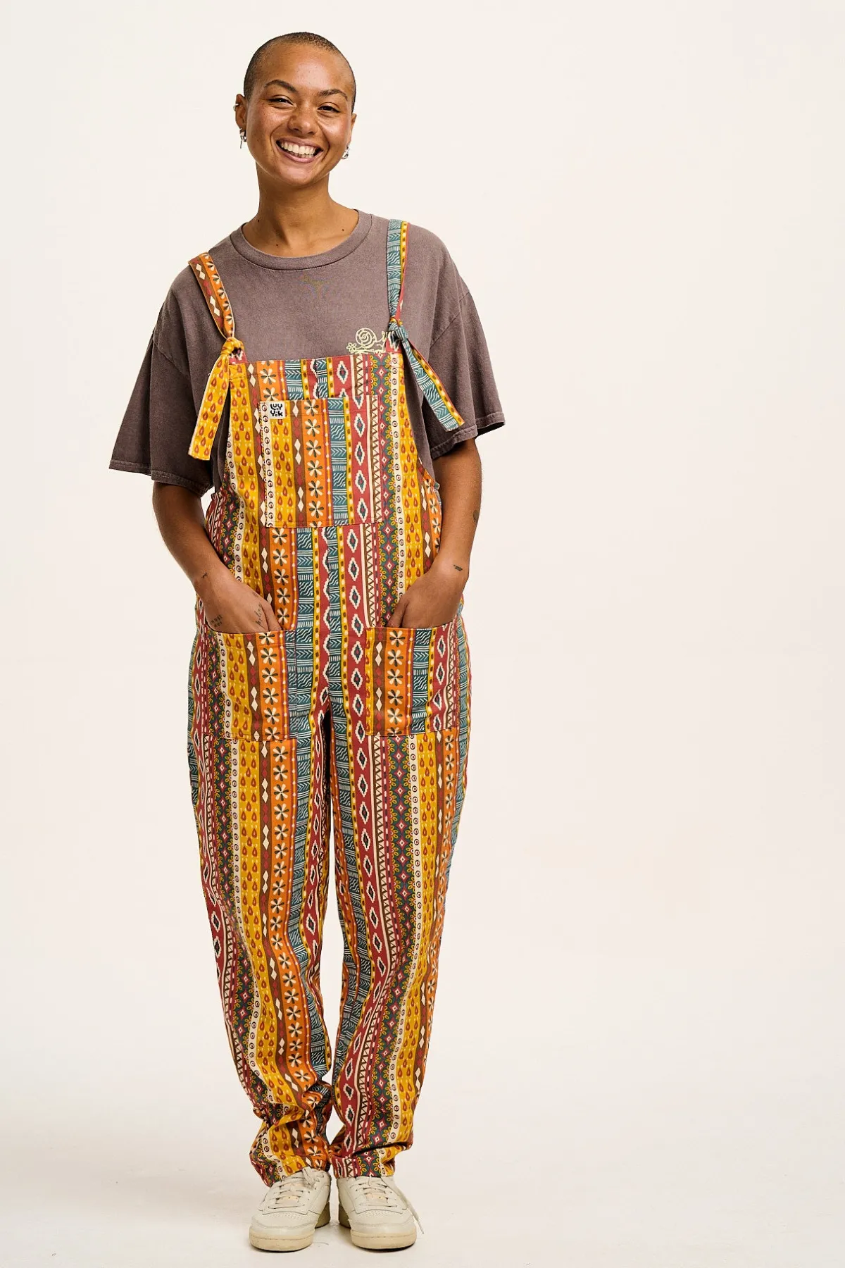 Outlet L.E. Original - Twill Dungarees in Artist Print by Chaaya Prabhat All Dungarees|The Original - Tapered