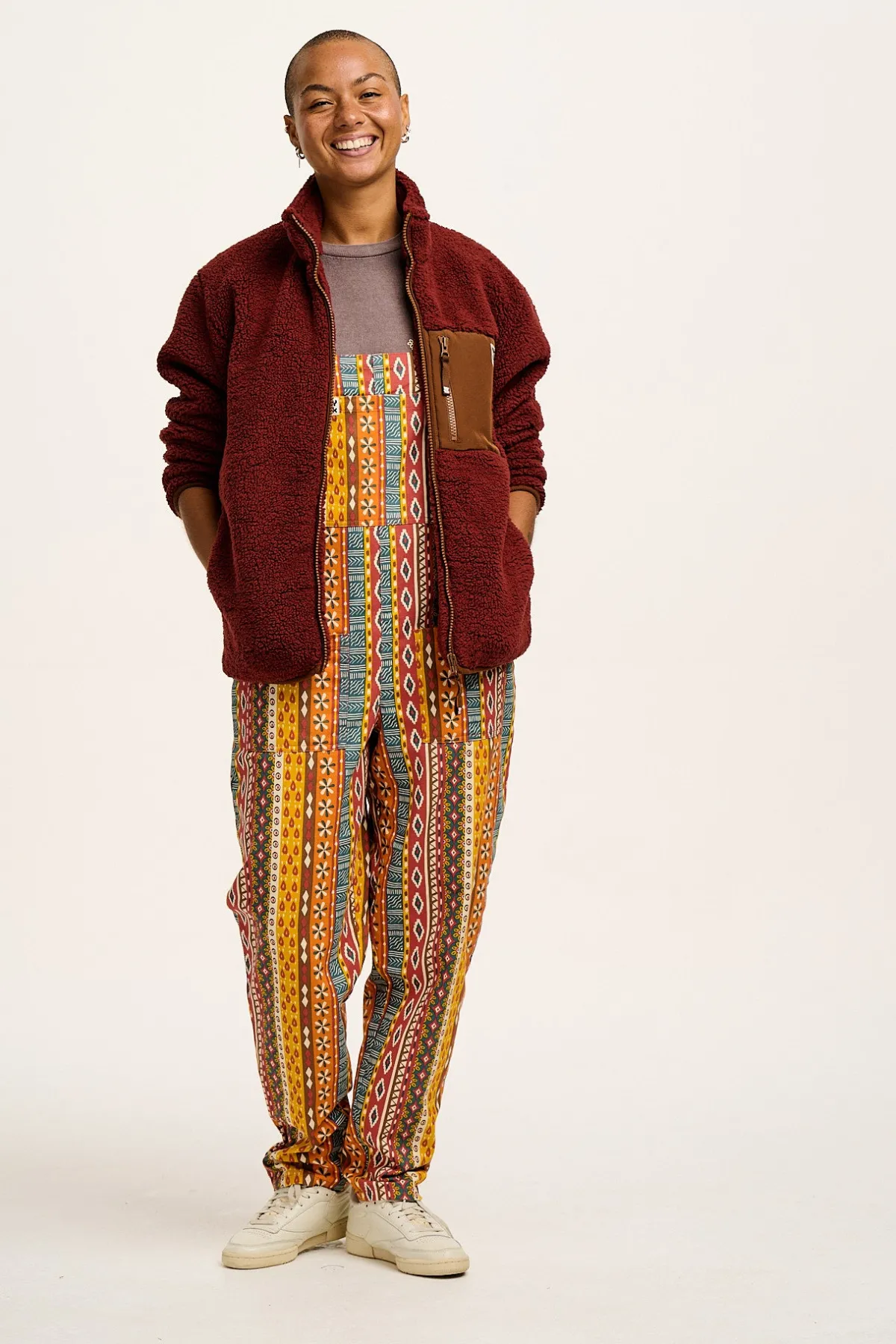Outlet L.E. Original - Twill Dungarees in Artist Print by Chaaya Prabhat All Dungarees|The Original - Tapered