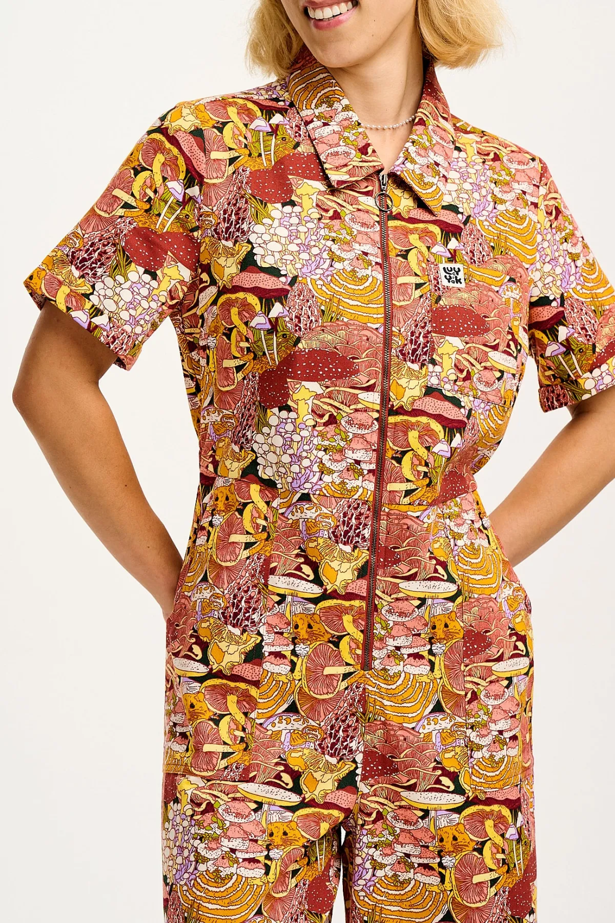Outlet L.E. Ragan - Cotton Jumpsuit in Artist Print by Caroline Clark All Jumpsuits