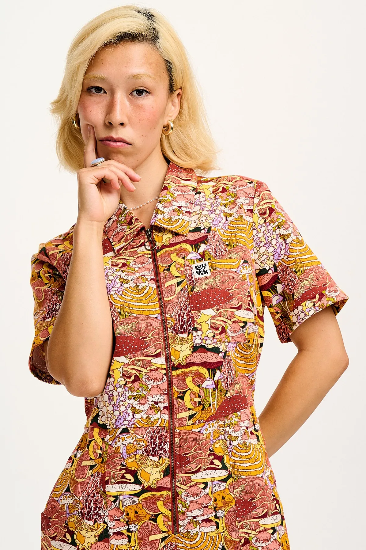 Outlet L.E. Ragan - Cotton Jumpsuit in Artist Print by Caroline Clark All Jumpsuits