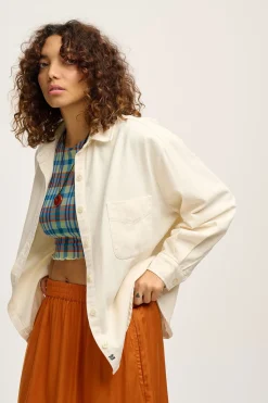 Sale Lenny - Cotton Shirt in Ecru All Tops & Tees|Shirts