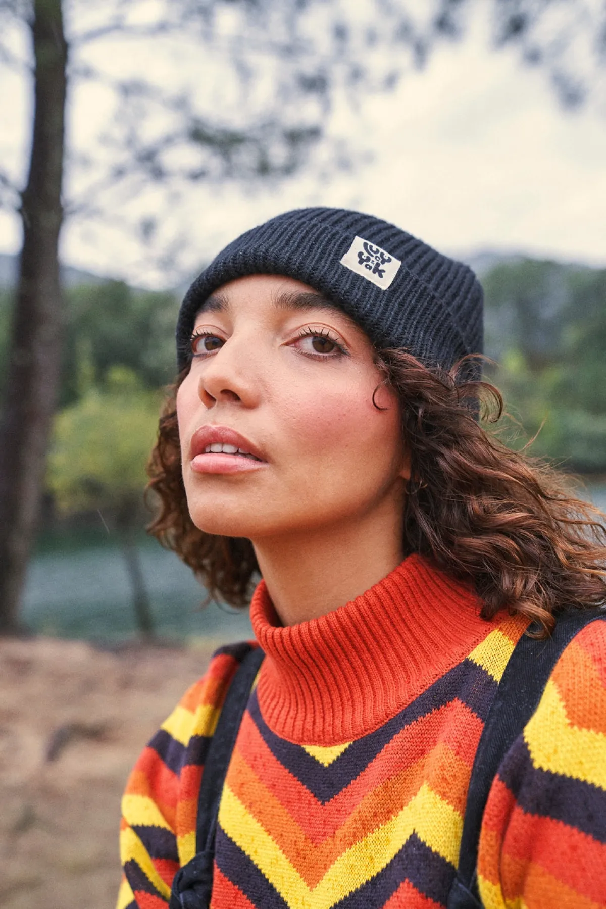 Fashion Luca - Cotton Beanie in Black All Accessories|Hats & Hair