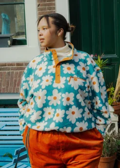Outlet Maddison - Fleece in Blue Chase Floral Print All Outerwear & Knitwear|Fleeces