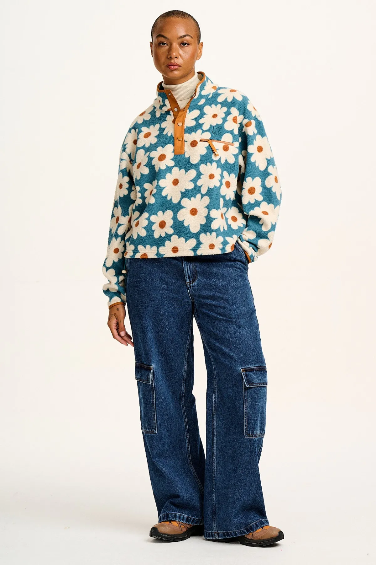 Outlet Maddison - Fleece in Blue Chase Floral Print All Outerwear & Knitwear|Fleeces