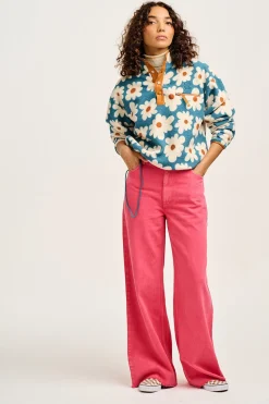Outlet Maddison - Fleece in Blue Chase Floral Print All Outerwear & Knitwear|Fleeces