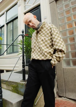 Best Maddison - Fleece in Pistachio & Cream Checkerboard Print All Outerwear & Knitwear