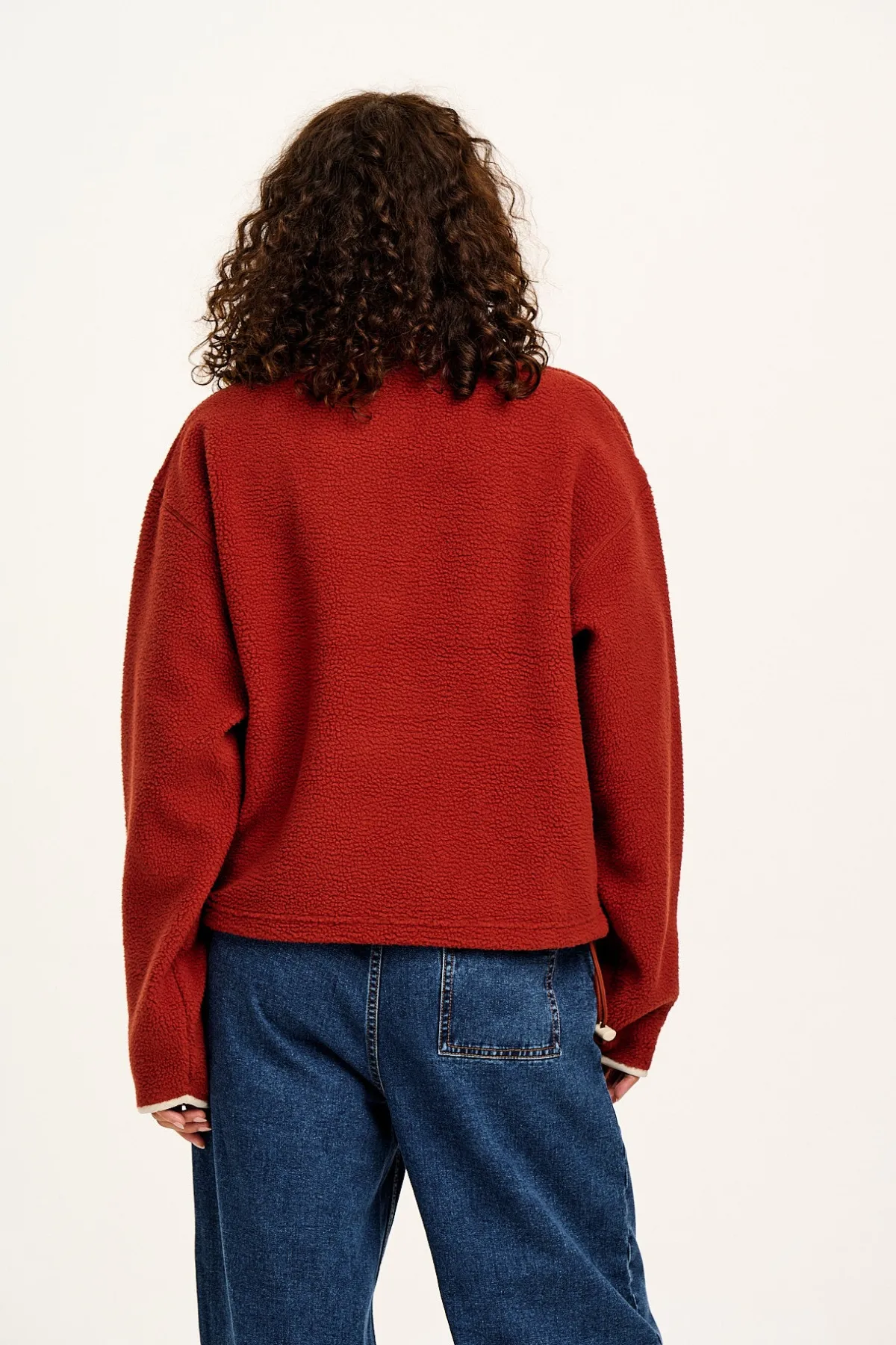 Hot Maddison - Fleece in Red Henna & Ecru All Outerwear & Knitwear|Fleeces