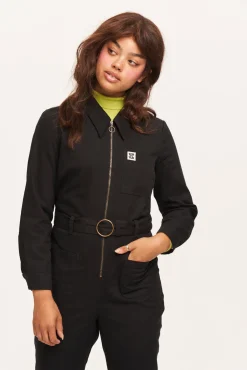 Sale Maggie - Cotton Jumpsuit in Black All Jumpsuits
